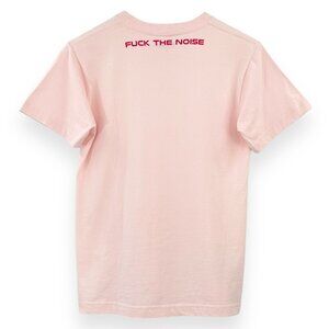 Christina Paik Pastel Pink "F*ck The Noise" Printed T-Shirt sz S
